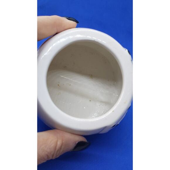 Lynda Corneille Blue Sky 2008 Polka Dot Chicken Jar Signed Ceramic Art Rooster - Picture 6 of 16